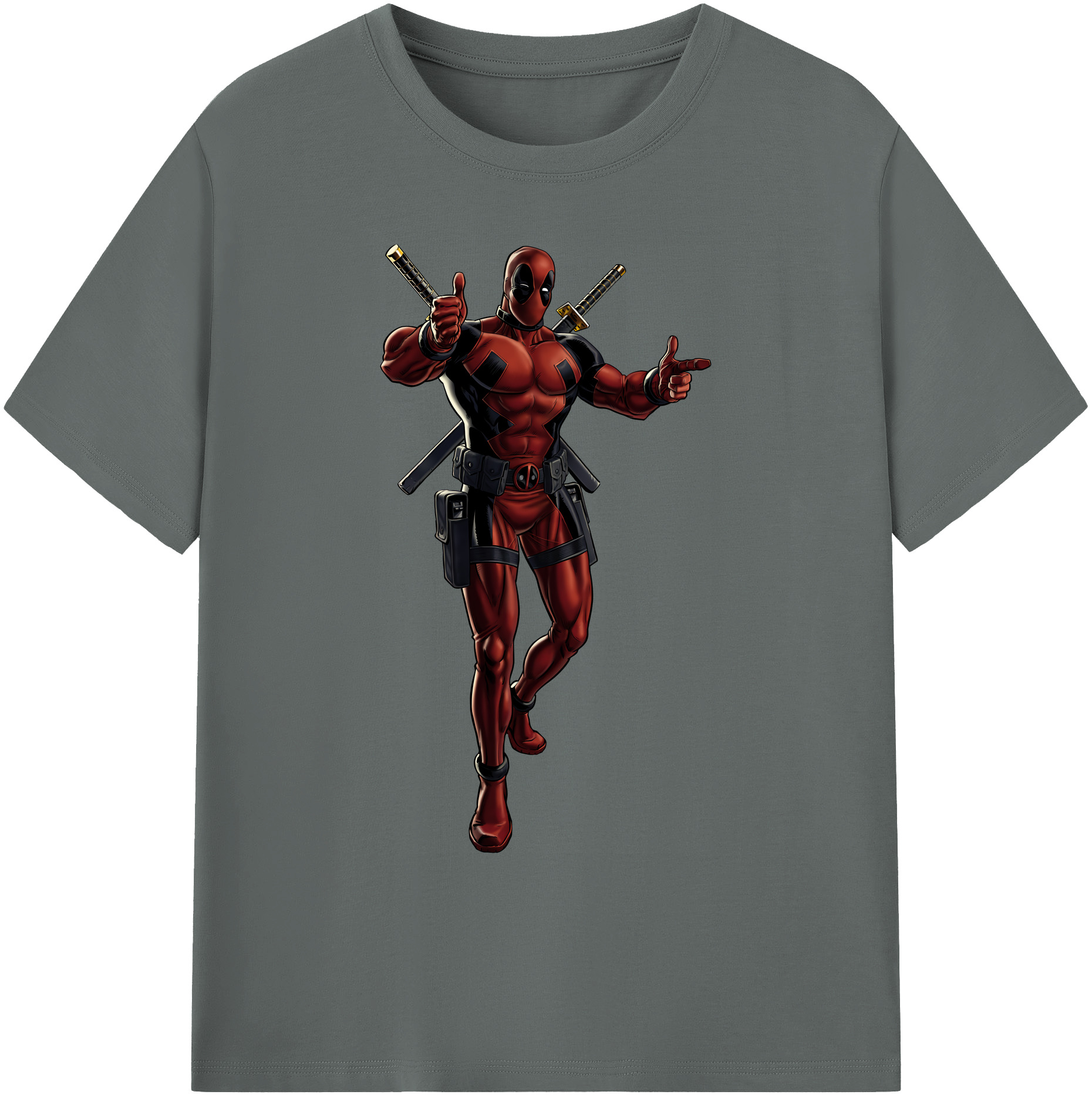 （画像用） Deadpool デッドプール 綿100％ メンズ半袖Tシャツ｜肌触りやわらか＆通気性